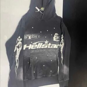 Hellstar Black Graphic Hoodie